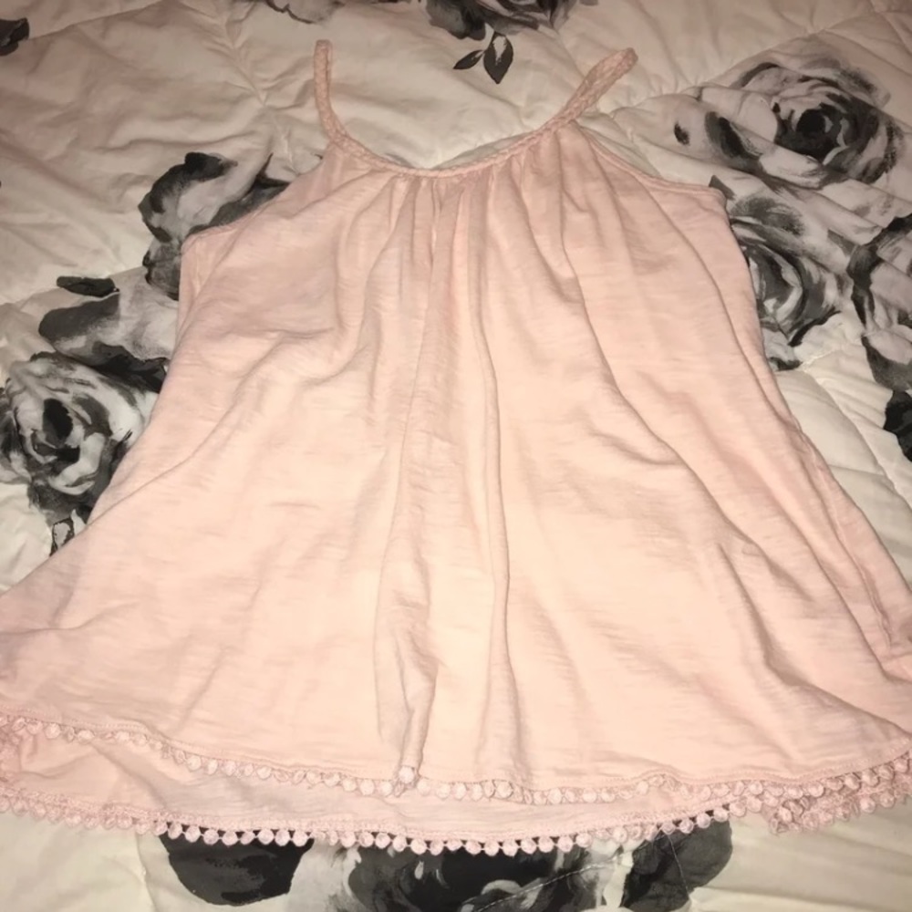light pink flowly tank